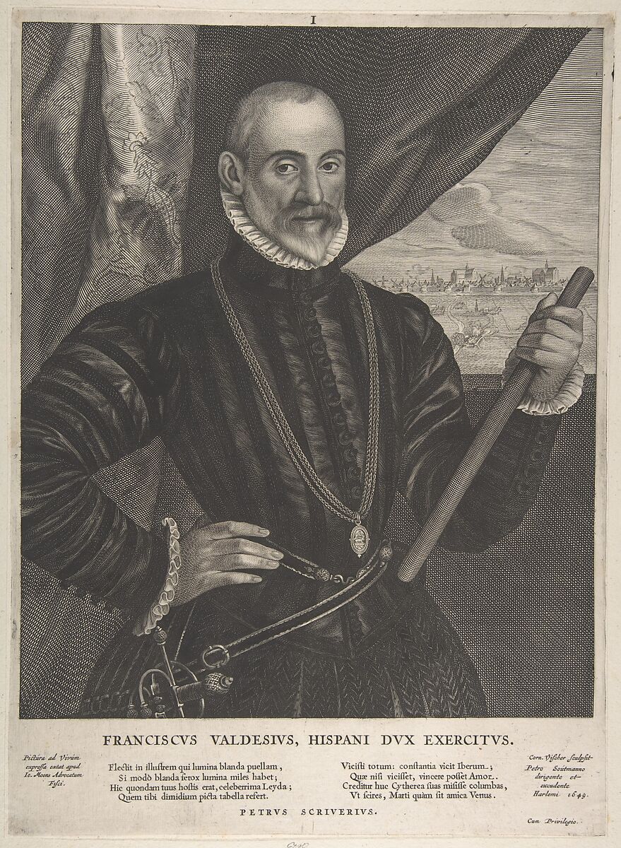 Francisco Valdes, Spanish Commander, from the series Quatuor Personae..., Pieter Soutman (Dutch, Haarlem, ca. 1580–1657 Haarlem), Engraving and etching; second state of two 