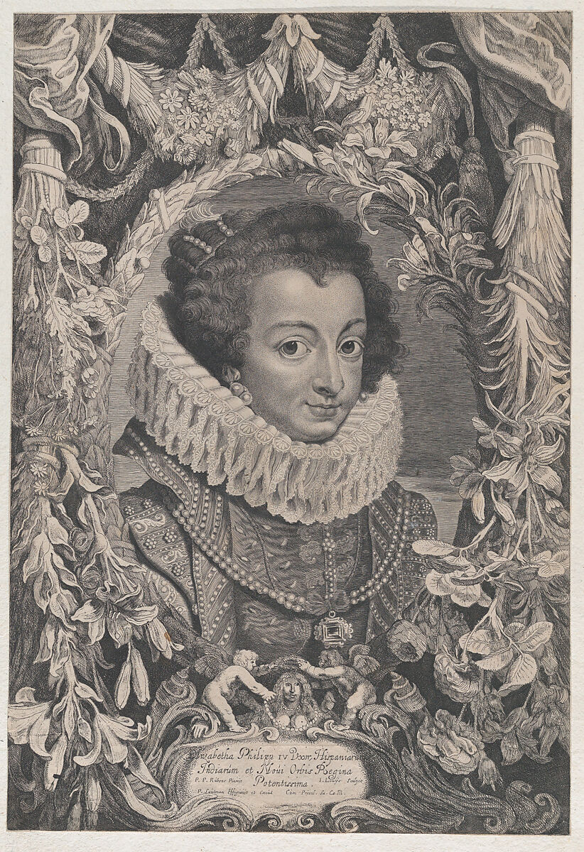 Portrait of Elisabeth of Bourbon, Queen of Spain, Jacob Louys (Dutch, 1595 or 1600–1673), Etching and engraving 