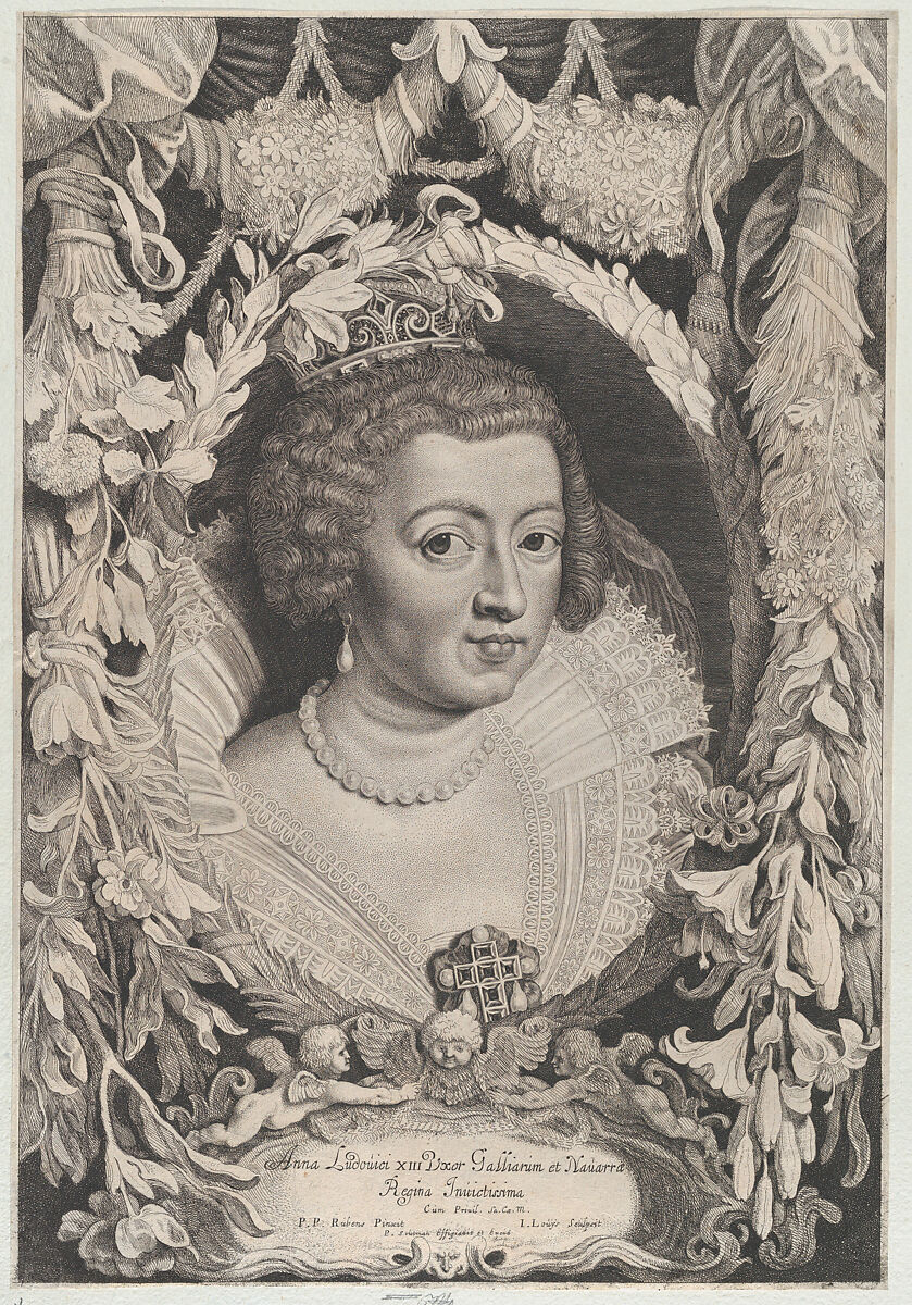Portrait of Anne of Austria, Queen of France, Jacob Louys (Dutch, 1595 or 1600–1673) (portrait), Engraving and etching 