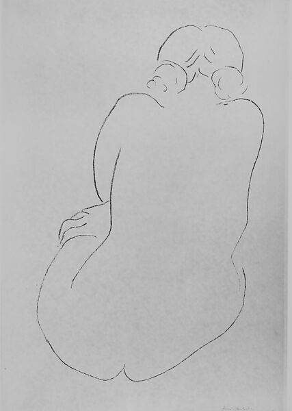 Seated Nude, viewed from the back, Henri Matisse (French, Le Cateau-Cambrésis 1869–1954 Nice), Lithograph