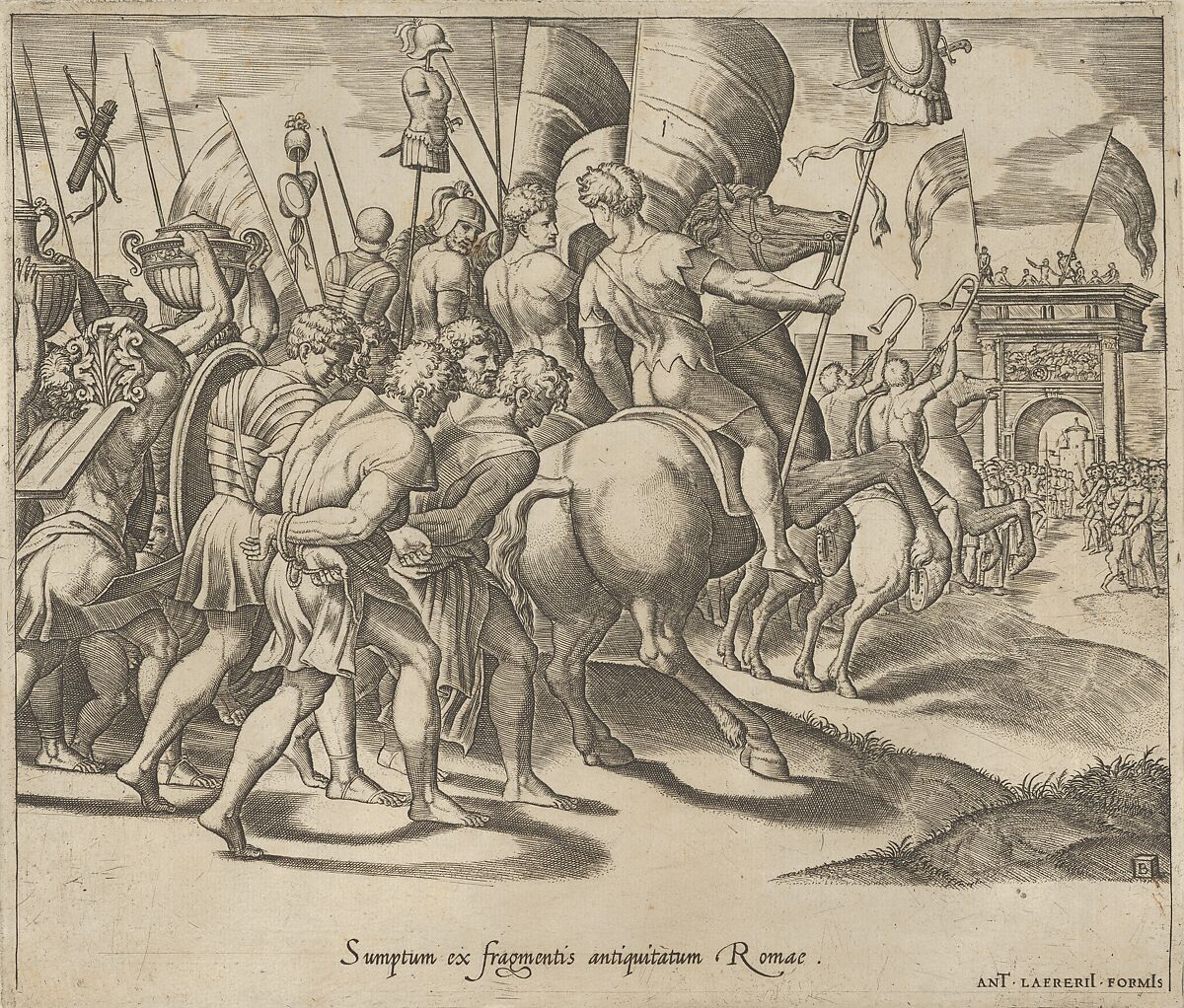 The Triumph of Scipio, from "Speculum Romanae Magnificentiae", Master of the Die (Italian, active Rome, ca. 1530–60), Engraving; second state 