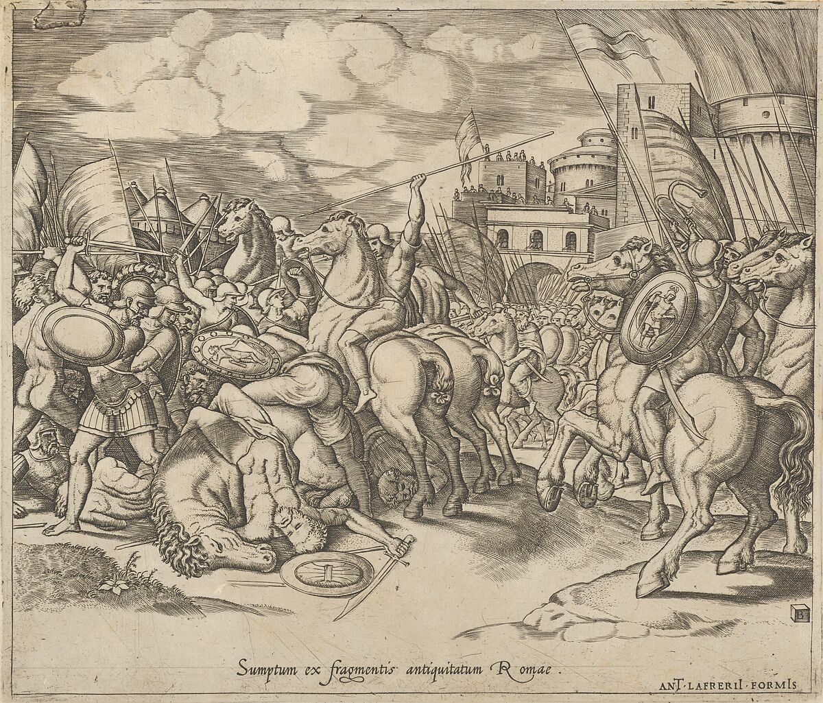 The Victory of Scipio, from "Speculum Romanae Magnificentiae", Master of the Die (Italian, active Rome, ca. 1530–60), Engraving; second state 