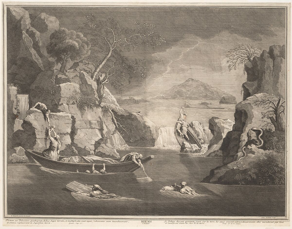 Winter, After Nicolas Poussin (French, Les Andelys 1594–1665 Rome), Engraving 