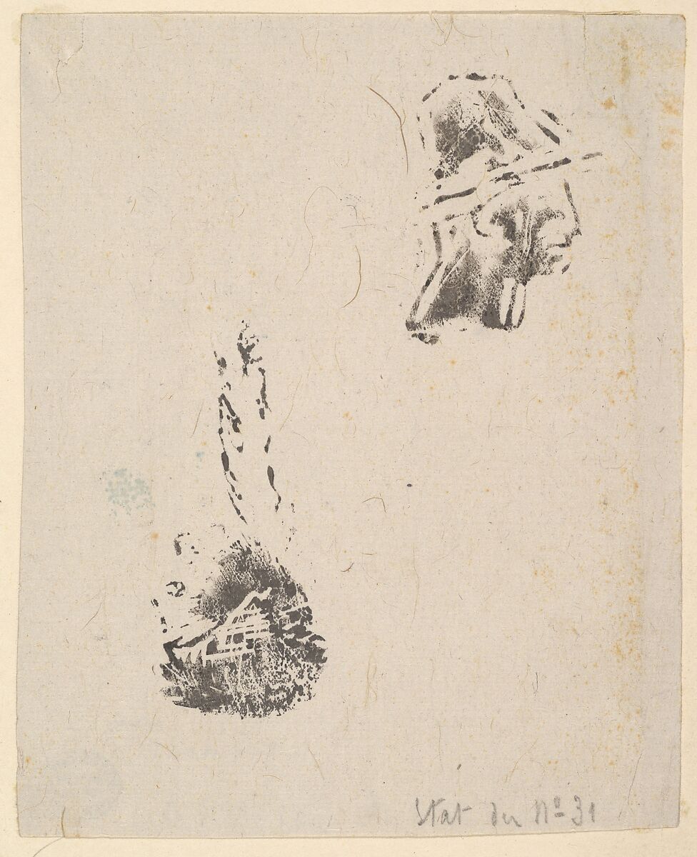 Proof from a block of sketches, Jean-François Millet (French, Gruchy 1814–1875 Barbizon), Woodcut on china paper, laid down on card; second (final) state; posthumous impression 