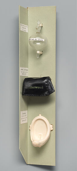 Boîte-en-valise (De ou par Marcel Duchamp ou Rrose Sélavy), Marcel Duchamp (American (born France), Blanville 1887–1968 Neuilly-sur-Seine), Sixty-eight miniature replicas and reproductions of works by Duchamp in a cloth-covered cardboard box