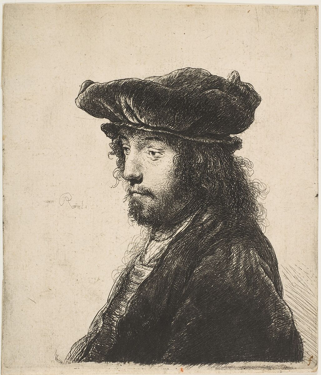 The Fourth Oriental Head, Rembrandt (Rembrandt van Rijn) (Dutch, Leiden 1606–1669 Amsterdam), Etching; second state of three 