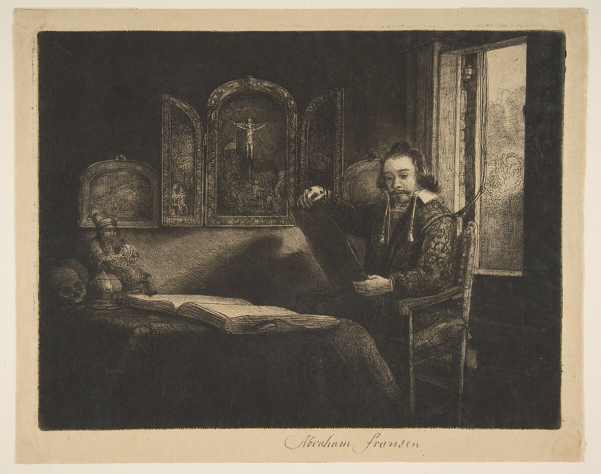 Abraham Francen, Apothecary, Rembrandt (Rembrandt van Rijn) (Dutch, Leiden 1606–1669 Amsterdam), Etching, engraving, and drypoint, shading with mezzotint rocker; tenth of twelve states 