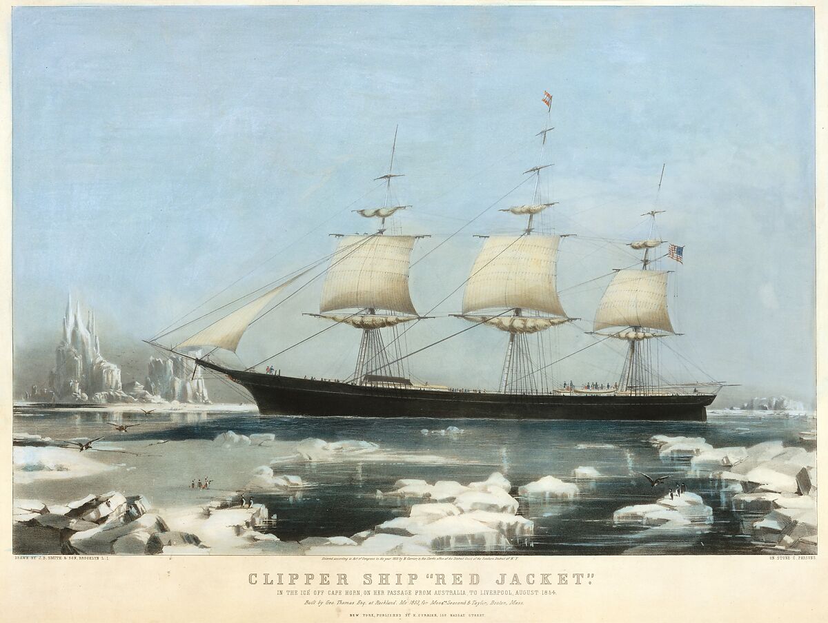 Charles Parsons | Clipper Ship "Red Jacket" – In the Ice off Cape Horn ...