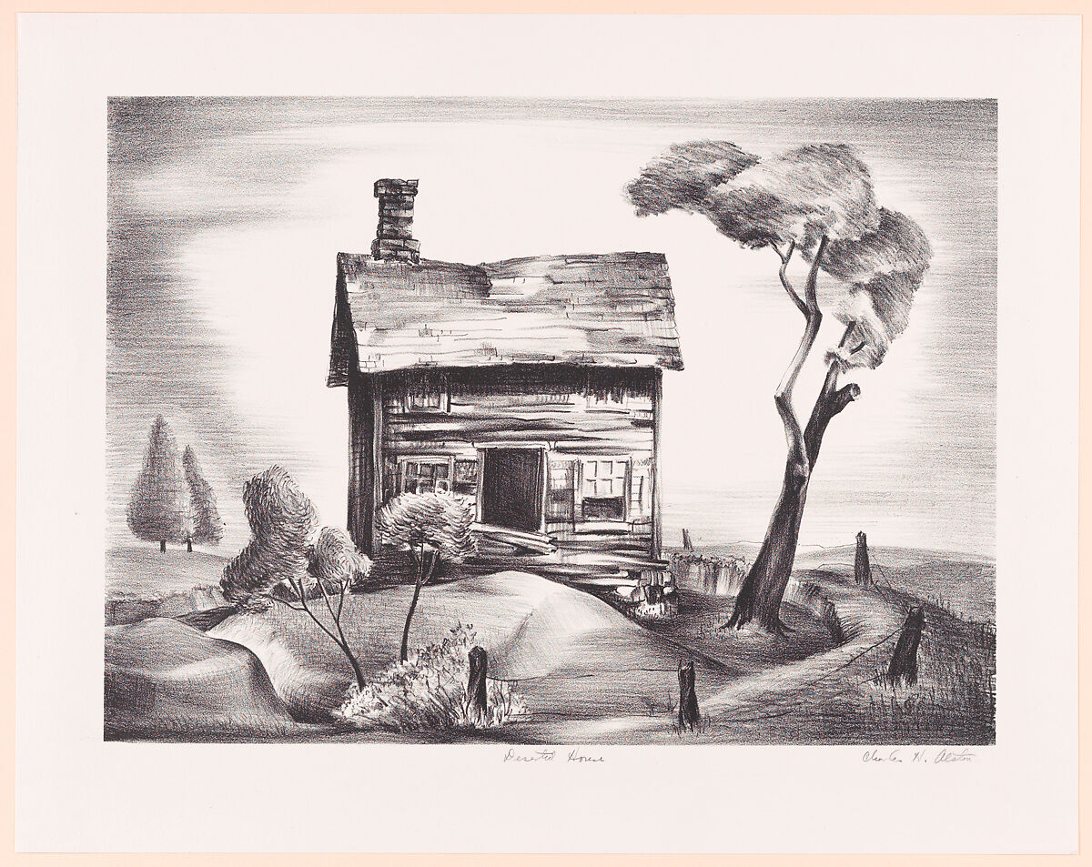 Deserted House, Charles Henry Alston (American, Charlotte, North Carolina 1907–1977 New York), Lithograph 