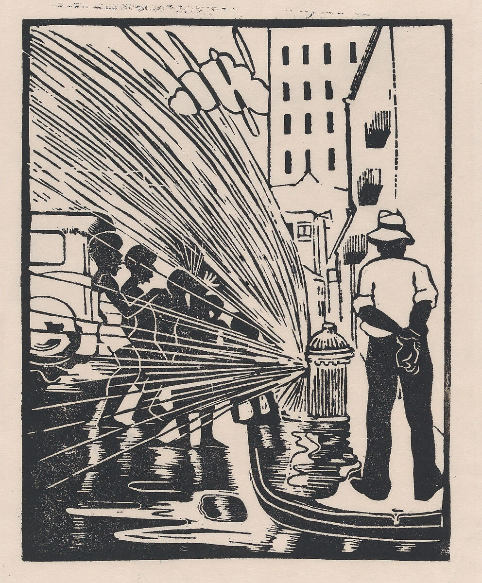 Fireplug, Samuel Joseph Brown, Jr. (American, Wilmington, North Carolina 1907–1994 Philadelphia, Pennsylvania), Linocut 