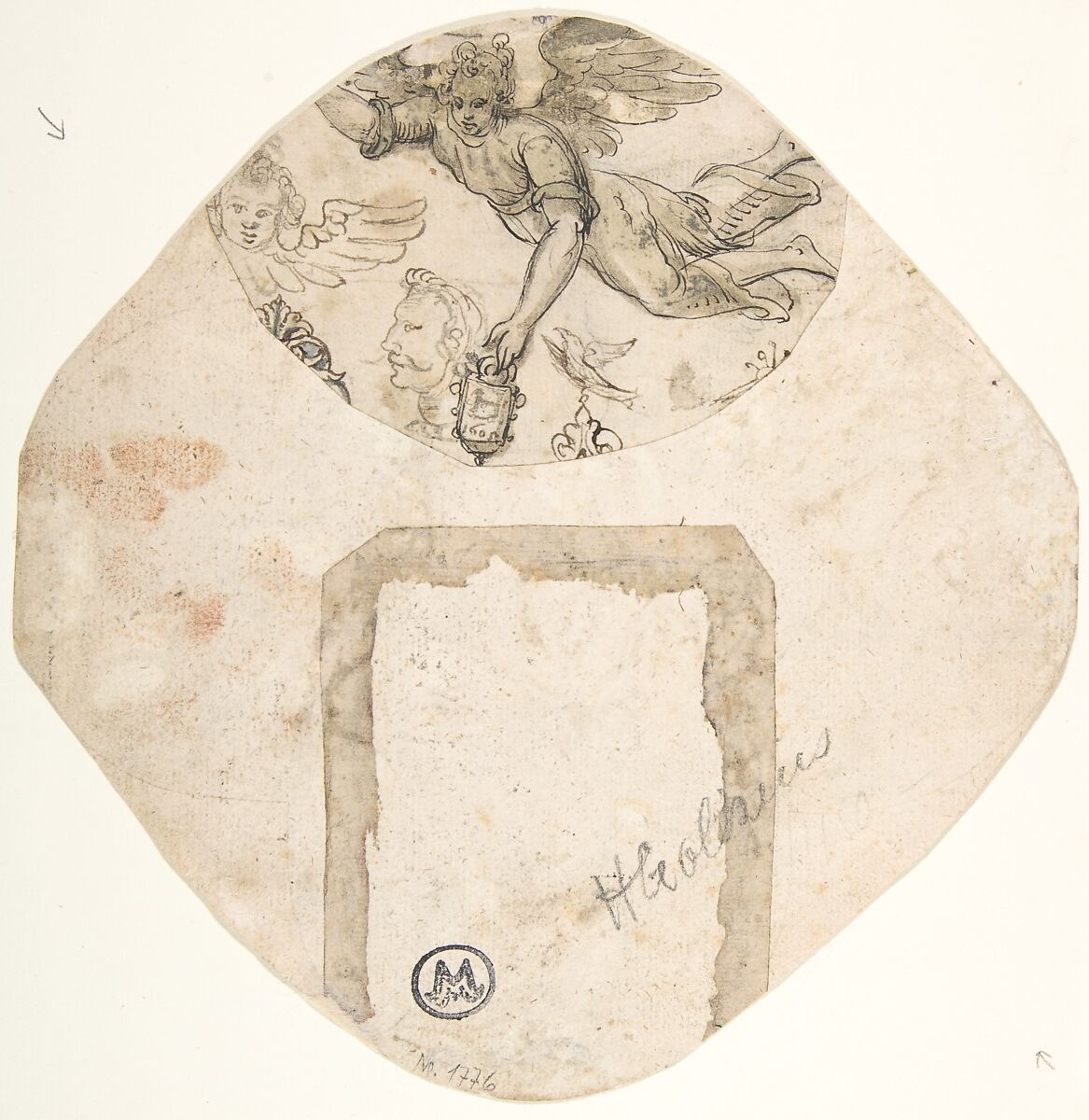 The Annunciation, Gabriel Hornstain (German, Steiermark (?), active ca. 1639), Pen and black ink, brush and gray wash