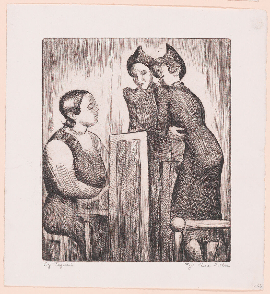 By Request, Charles L. Sallee, Jr. (American, Oberlin, Ohio 1913–2006 Cleveland, Ohio), Etching 