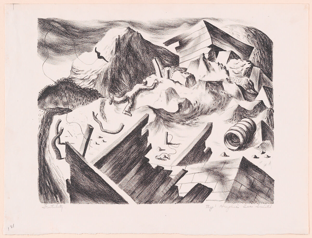 Futility, Hughie Lee-Smith (American, Eustis, Florida 1915–1999 Albuquerque, New Mexico), Lithograph 