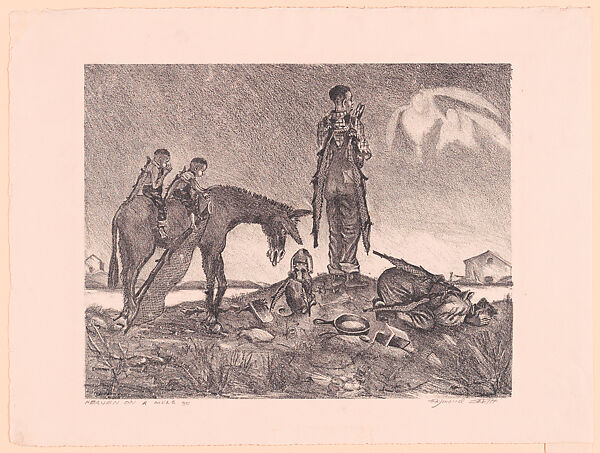 Heaven on a Mule, Raymond Steth (American, Norfolk, Virginia 1917–1997 Philadelphia, Pennsylvania), Lithograph 