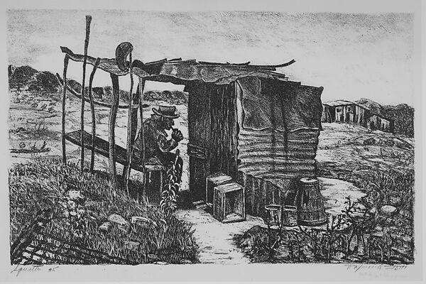 Squatter, Raymond Steth (American, Norfolk, Virginia 1917–1997 Philadelphia, Pennsylvania), Lithograph