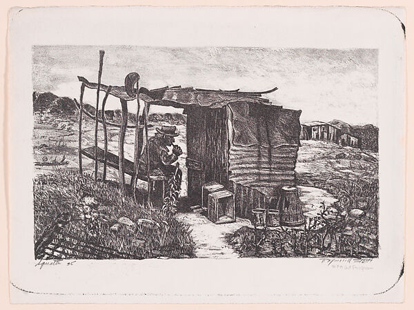 Squatter, Raymond Steth (American, Norfolk, Virginia 1917–1997 Philadelphia, Pennsylvania), Lithograph 