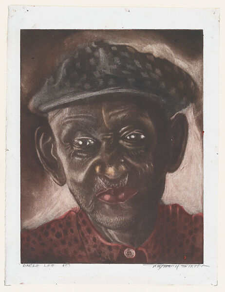 Uncle Lee, Raymond Steth (American, Norfolk, Virginia 1917–1997 Philadelphia, Pennsylvania), Color carborundum mezzotint and etching 