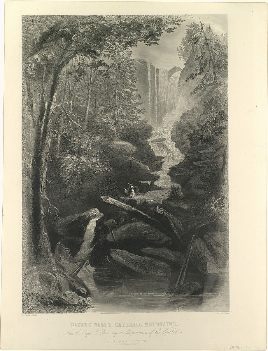 Haines Falls, Catskill Mountains, Joseph Ives Pease (American, Norfolk, Connecticut 1809–1883 Salisbury, Connecticut), Steel engraving 