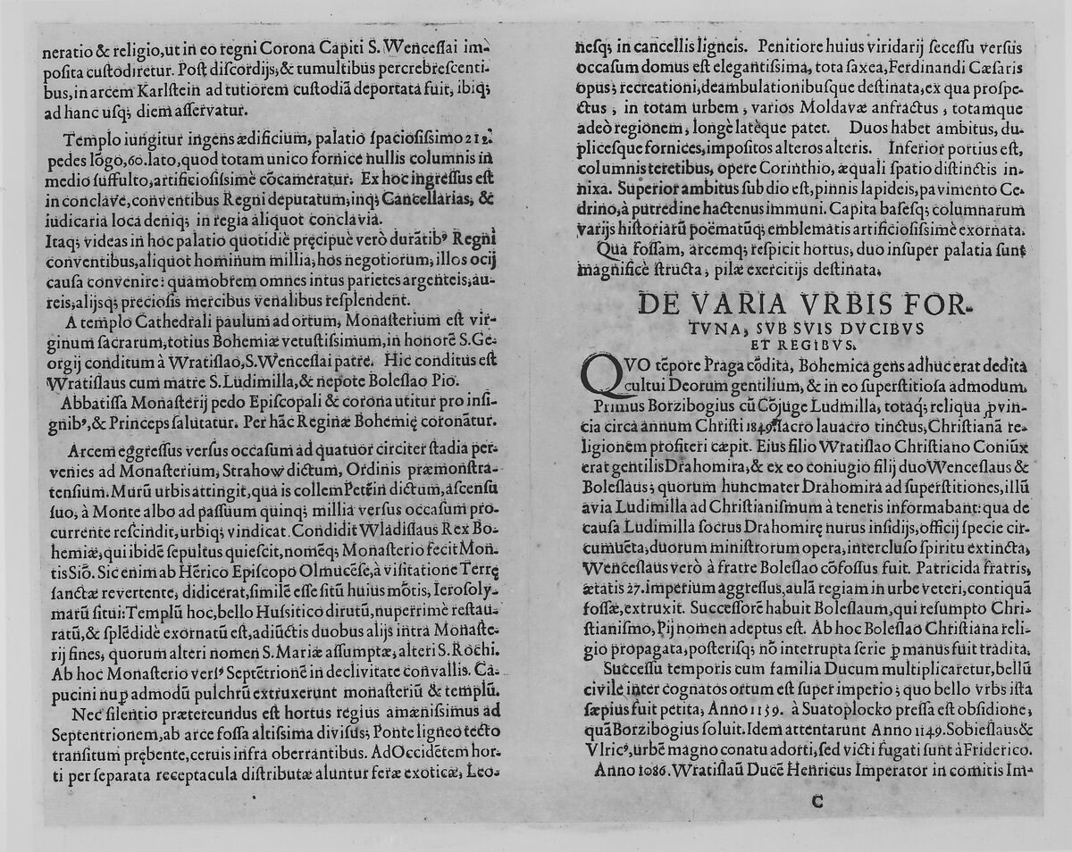 View of the City of Prague, Johannes Wechter (German, Nuremberg ca. 1550–after 1606 Eichstatt, Bavaria), Etching