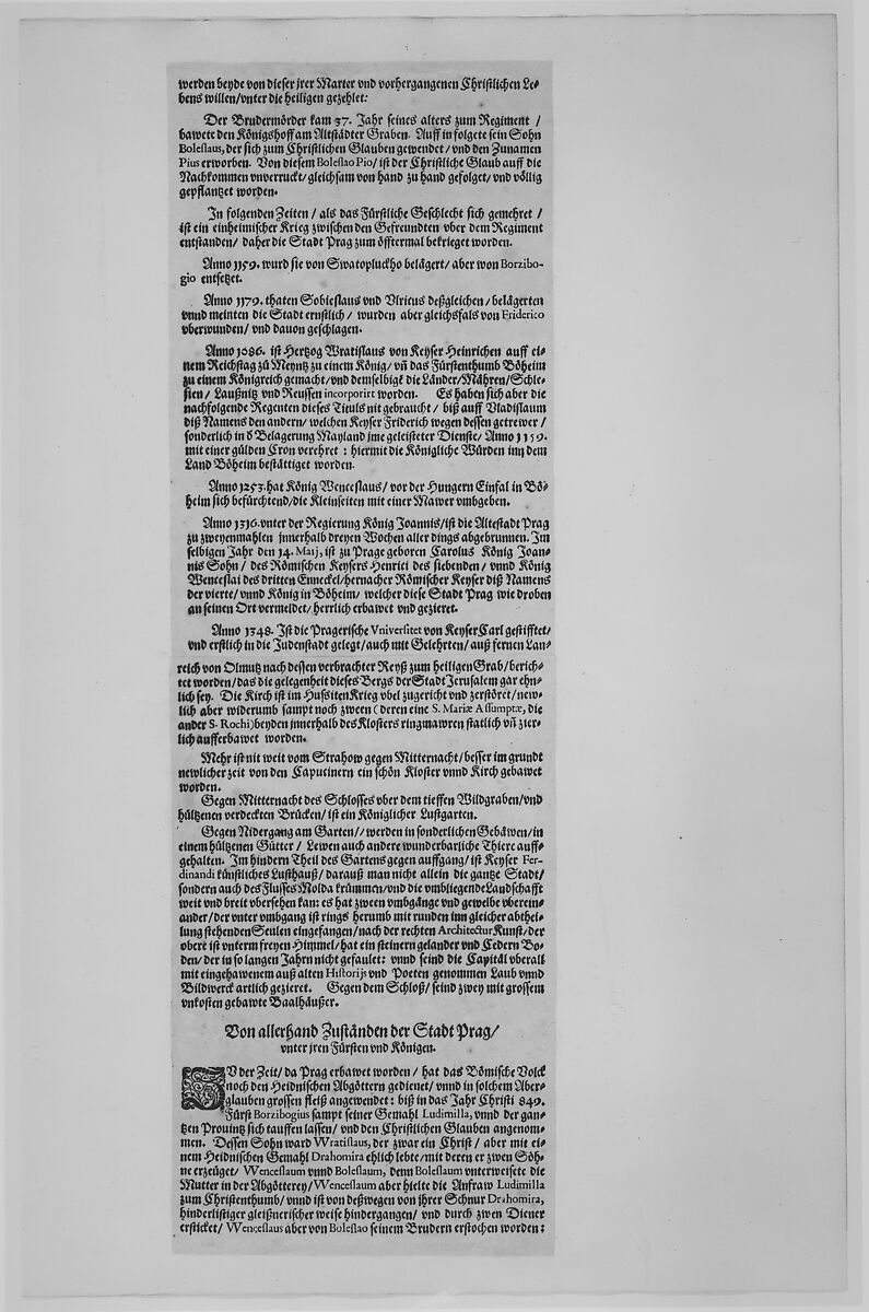 View of the City of Prague, Johannes Wechter (German, Nuremberg ca. 1550–after 1606 Eichstatt, Bavaria), Etching