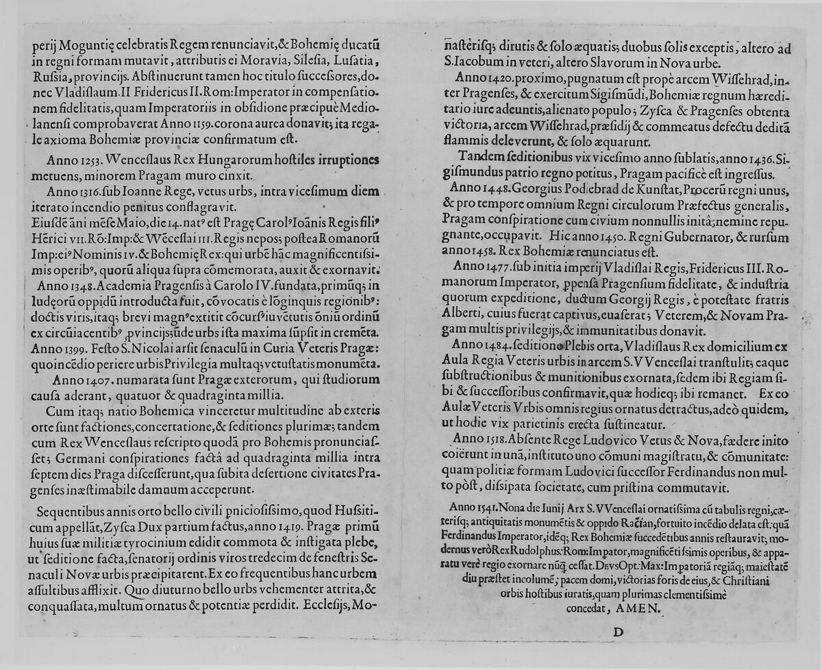 View of the City of Prague, Johannes Wechter (German, Nuremberg ca. 1550–after 1606 Eichstatt, Bavaria), Etching