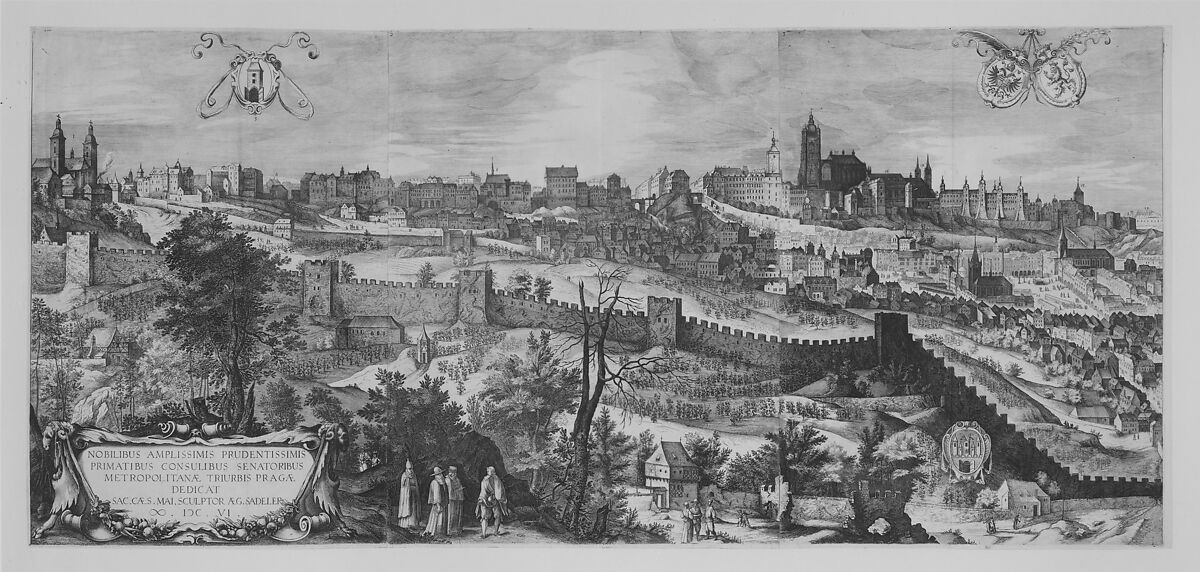 View of the City of Prague, Johannes Wechter (German, Nuremberg ca. 1550–after 1606 Eichstatt, Bavaria), Etching