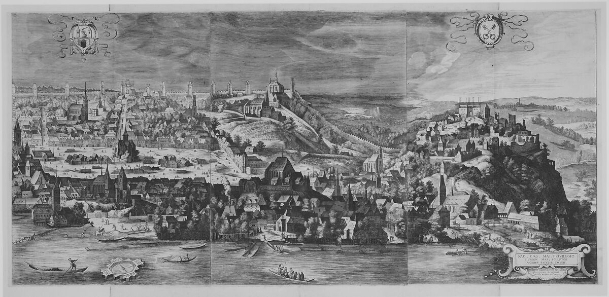 View of the City of Prague, Johannes Wechter (German, Nuremberg ca. 1550–after 1606 Eichstatt, Bavaria), Etching