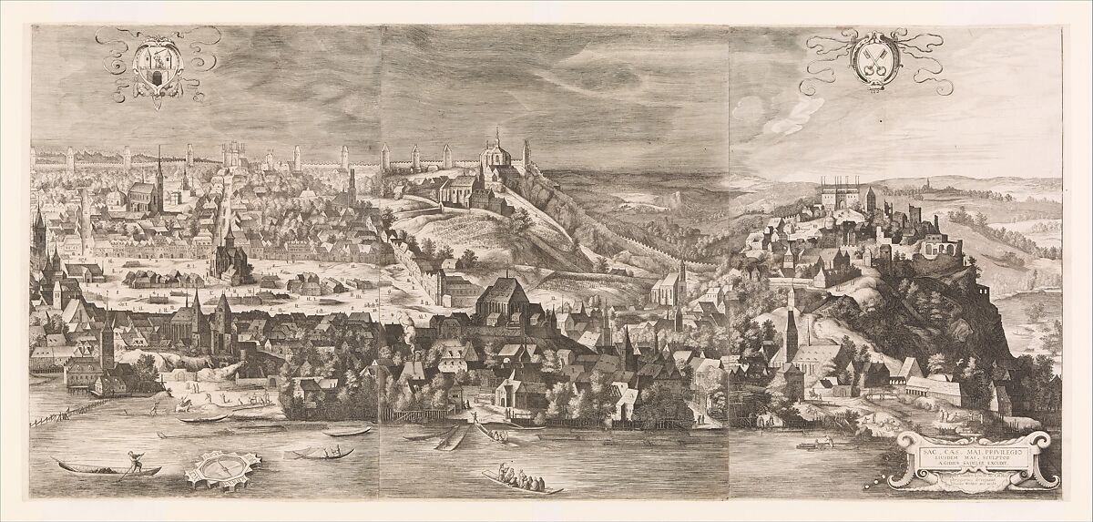 View of the City of Prague, Johannes Wechter (German, Nuremberg ca. 1550–after 1606 Eichstatt, Bavaria), Etching