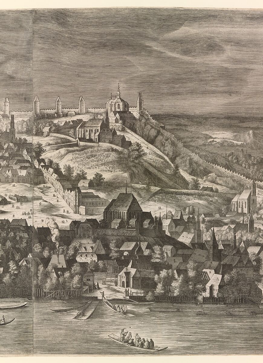 View of the City of Prague, Johannes Wechter (German, Nuremberg ca. 1550–after 1606 Eichstatt, Bavaria), Etching