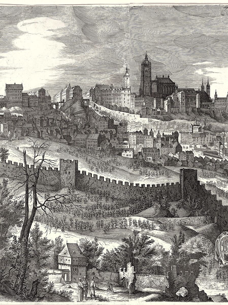 View of the City of Prague, Johannes Wechter (German, Nuremberg ca. 1550–after 1606 Eichstatt, Bavaria), Etching