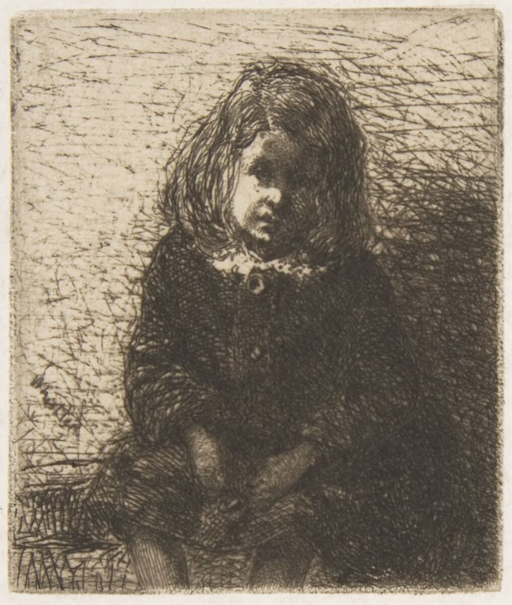 Little Arthur, James McNeill Whistler (American, Lowell, Massachusetts 1834–1903 London), Etching, printed in black ink on off-white chine mounted on off-white wove paper; fourth state of four (Glasgow) 