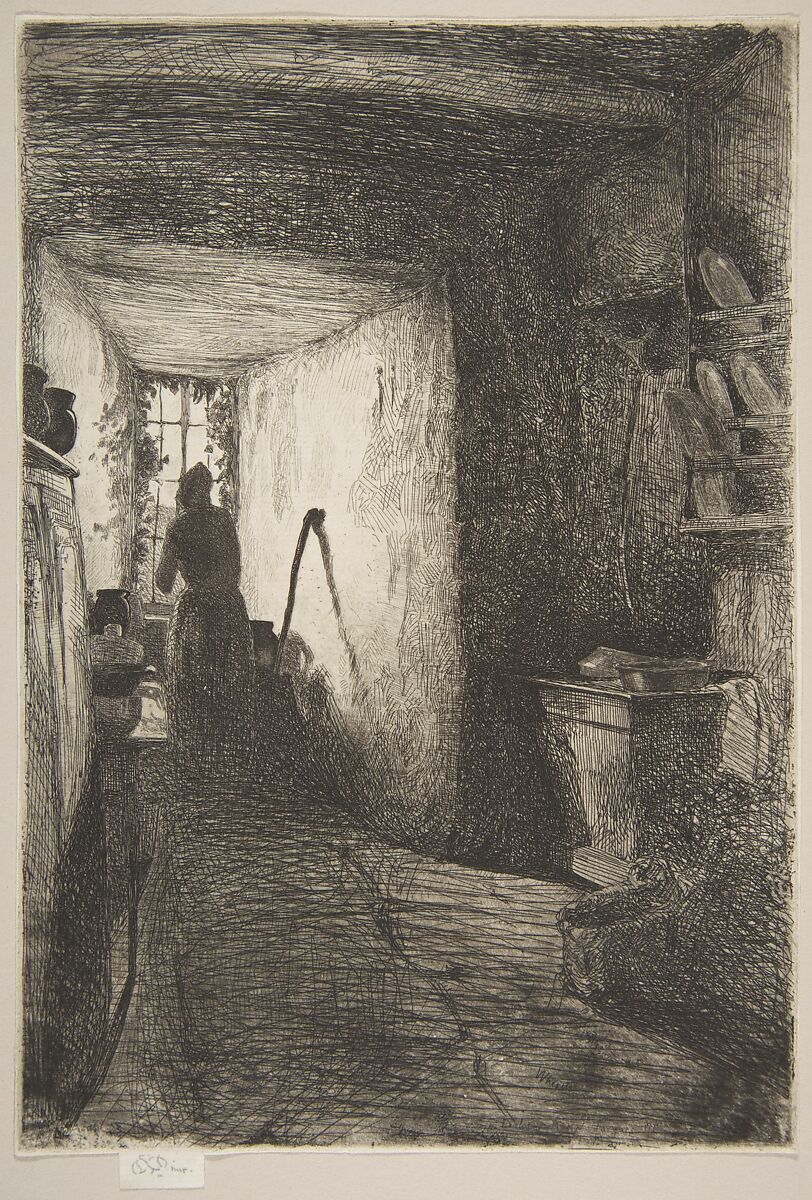 The Kitchen, James McNeill Whistler (American, Lowell, Massachusetts 1834–1903 London), Etching, printed in black ink on fine ivory laid paper; third state of three (Glasgow) 