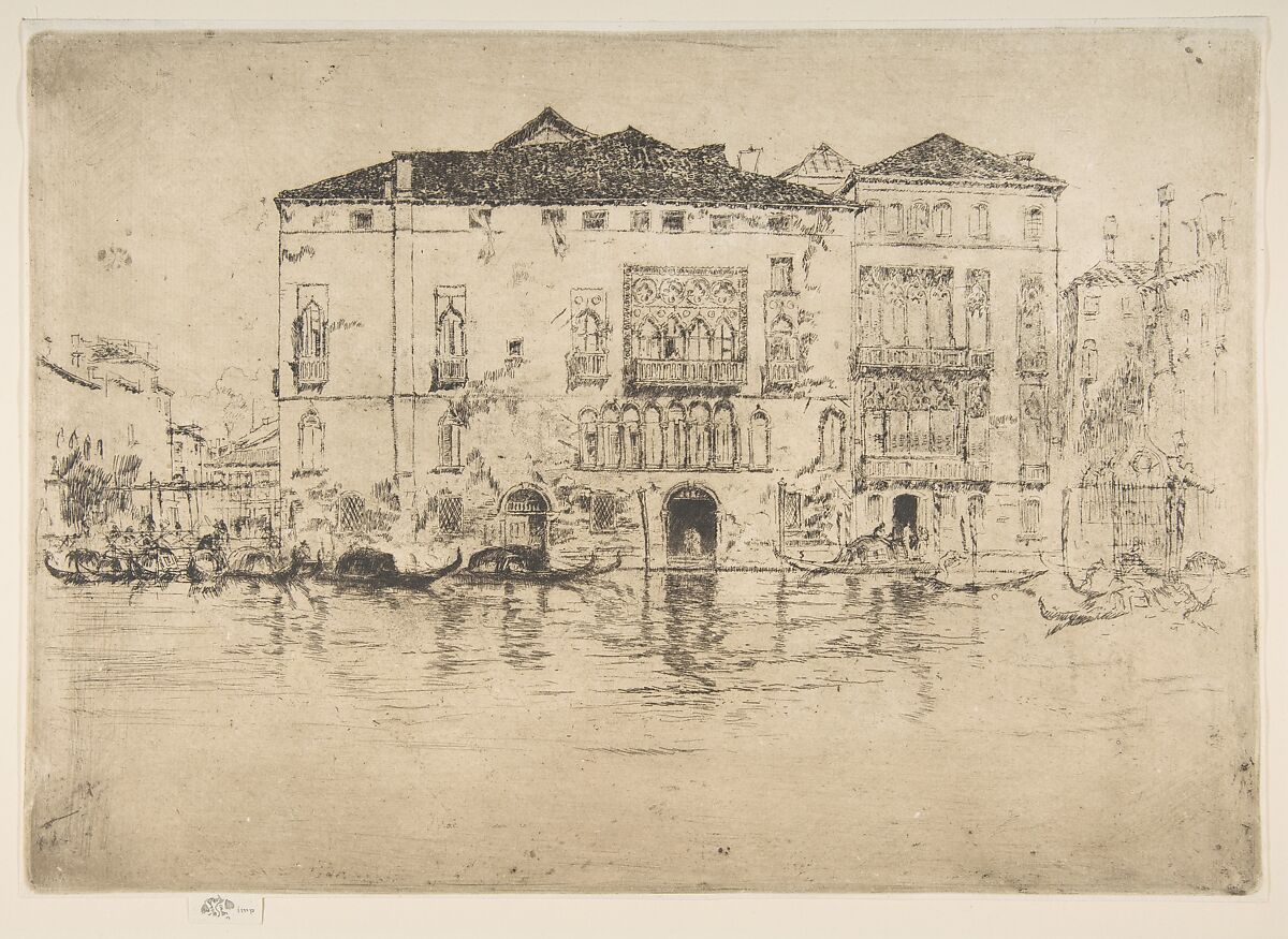 The Palaces, James McNeill Whistler (American, Lowell, Massachusetts 1834–1903 London), Etching, drypoint and open bite (?), printed in black ink on medium weight ivory laid paper; fifth state of six (Glasgow) 