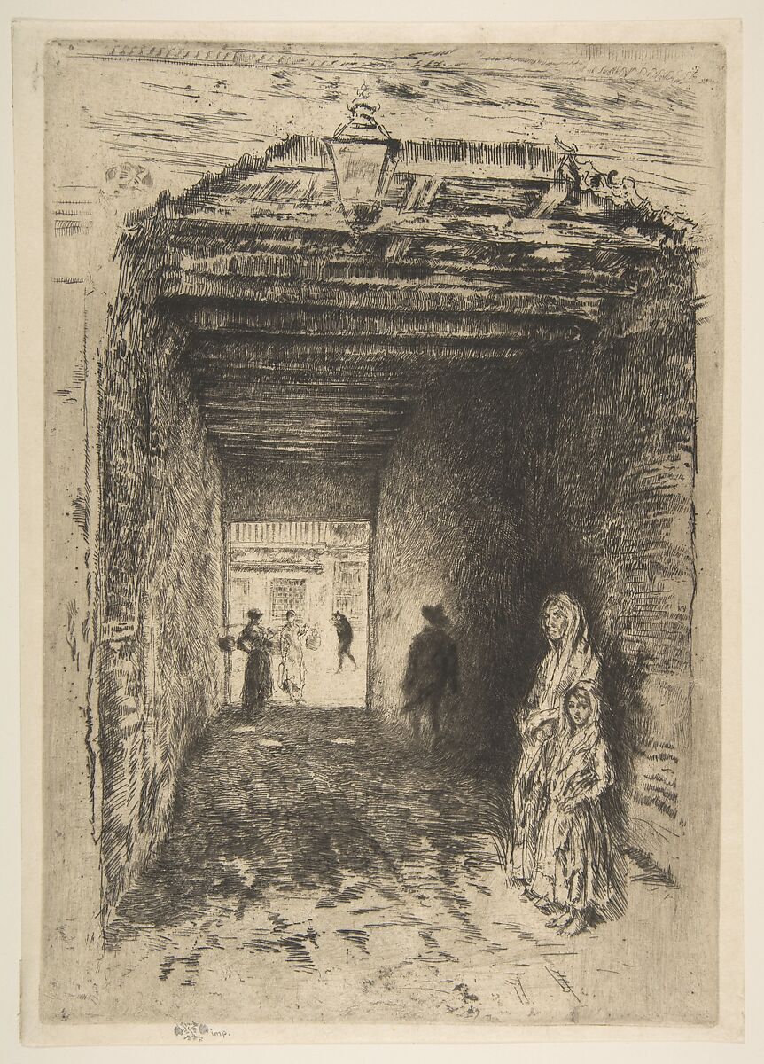 The Beggars, James McNeill Whistler (American, Lowell, Massachusetts 1834–1903 London), Etching and drypoint, printed in black ink on heavy ivory wove paper; seventh state of seventeen (Glasgow) 