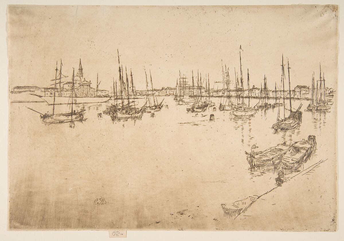 San Giorgio, James McNeill Whistler (American, Lowell, Massachusetts 1834–1903 London), Etching and drypoint, printed in dark brownish-black ink on fine ivory laid paper; fifth state of five (Glasgow) 