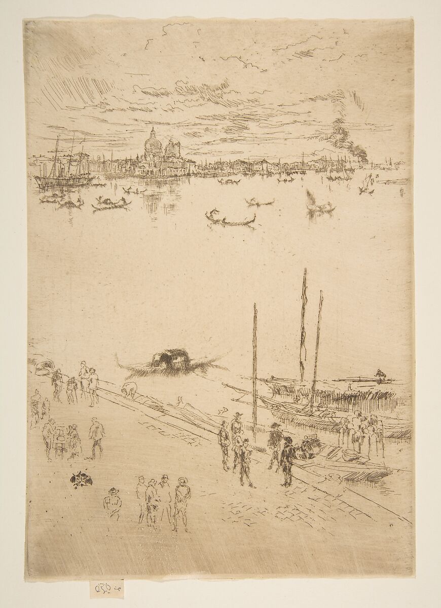Upright Venice, James McNeill Whistler (American, Lowell, Massachusetts 1834–1903 London), Etching and drypoint, printed in dark brown ink on medium weight ivory laid paper; fourth state of seven (Glasgow) 
