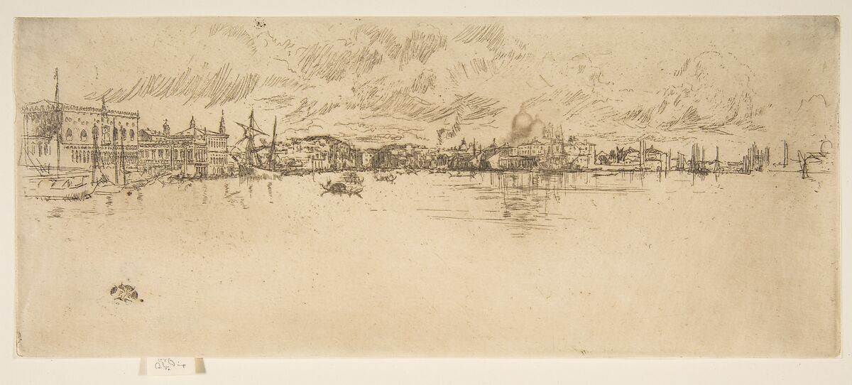 Long Venice, James McNeill Whistler (American, Lowell, Massachusetts 1834–1903 London), Etching and drypoint, printed in dark brown ink on fine ivory laid paper; eighth state of eight (Glasgow) 