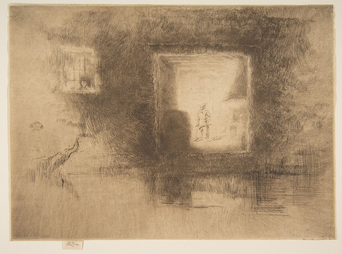 Nocturne: Furnace, James McNeill Whistler (American, Lowell, Massachusetts 1834–1903 London), Etching and drypoint, printed in dark brown ink on fine ivory laid paper; eleventh state of twelve (Glasgow) 