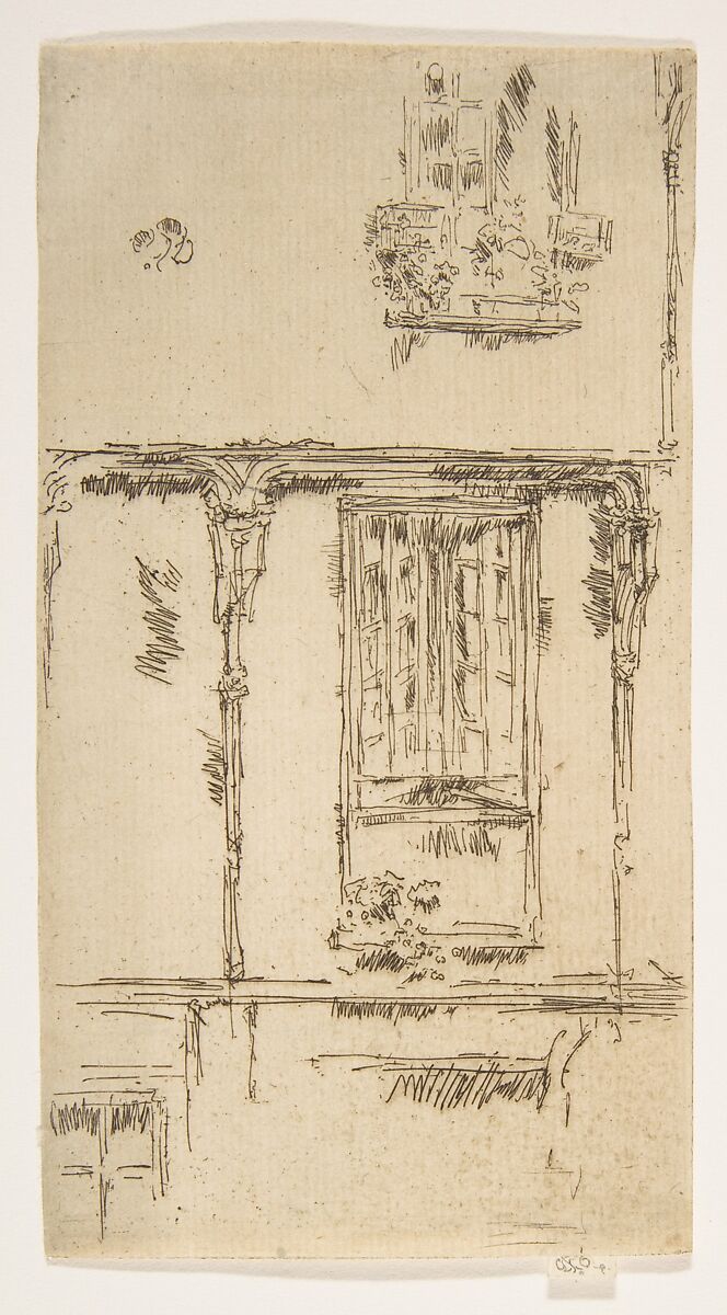 Windows, Bourges, James McNeill Whistler (American, Lowell, Massachusetts 1834–1903 London), Etching, printed in black ink on medium weight buff laid paper; first state of two (Glasgow) 