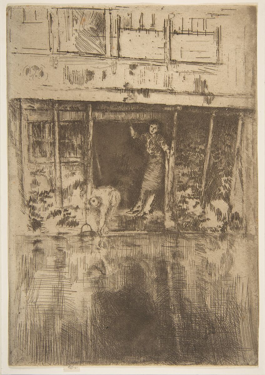 Pierrot, James McNeill Whistler (American, Lowell, Massachusetts 1834–1903 London), Etching and drypoint, printed in dark brown ink on medium weight ivory laid paper; sixth state of eight (Glasgow) 