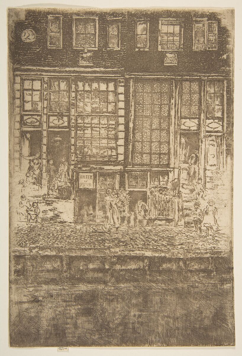 The Embroidered Curtain, James McNeill Whistler (American, Lowell, Massachusetts 1834–1903 London), Etching and drypoint, printed in dark brown ink on fine ivory laid paper; sixth state of ten (Glasgow) 