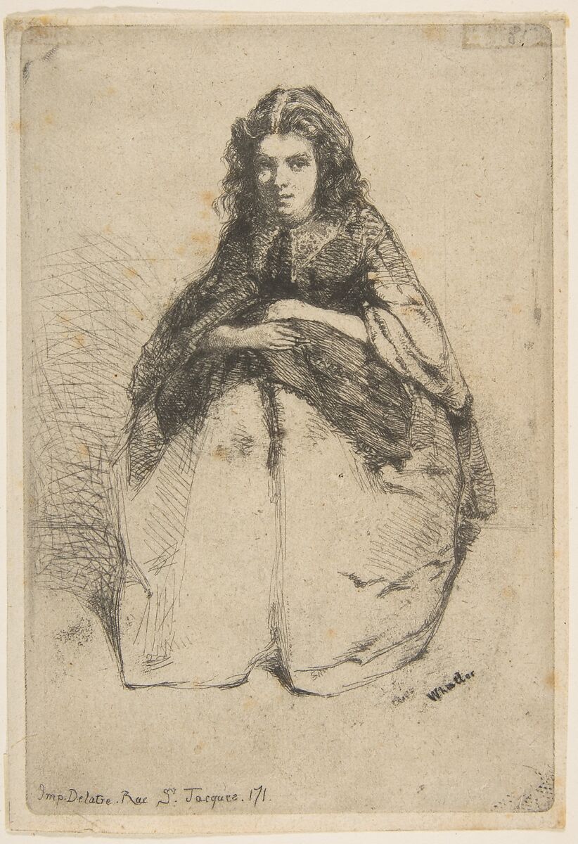 Fumette, James McNeill Whistler (American, Lowell, Massachusetts 1834–1903 London), Etching, printed in black ink on fine ivory laid paper; fifth state of five (Glasgow) 