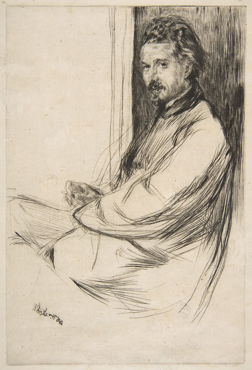 Axenfeld, James McNeill Whistler (American, Lowell, Massachusetts 1834–1903 London), Drypoint, printed in black ink on fine fibrous ivory Japan; sixth state of six (Glasgow) 