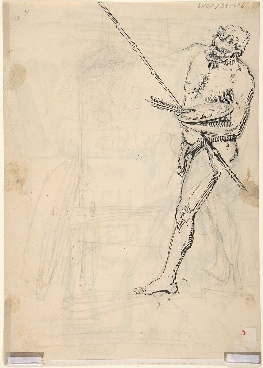 Der Fehlerteufel ("Devil of Mistakes"), Gustav Bartsch (German, Gleiwitz (Oberschlesien) ca. 1821–after 1870 Dresden-Blasewitz), Pen and black ink over graphite