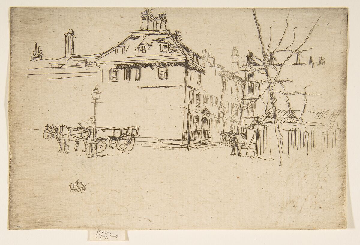 Temple (The Temple), James McNeill Whistler (American, Lowell, Massachusetts 1834–1903 London), Etching; only state (Glasgow); printed in brownish-black ink on ivory laid paper 