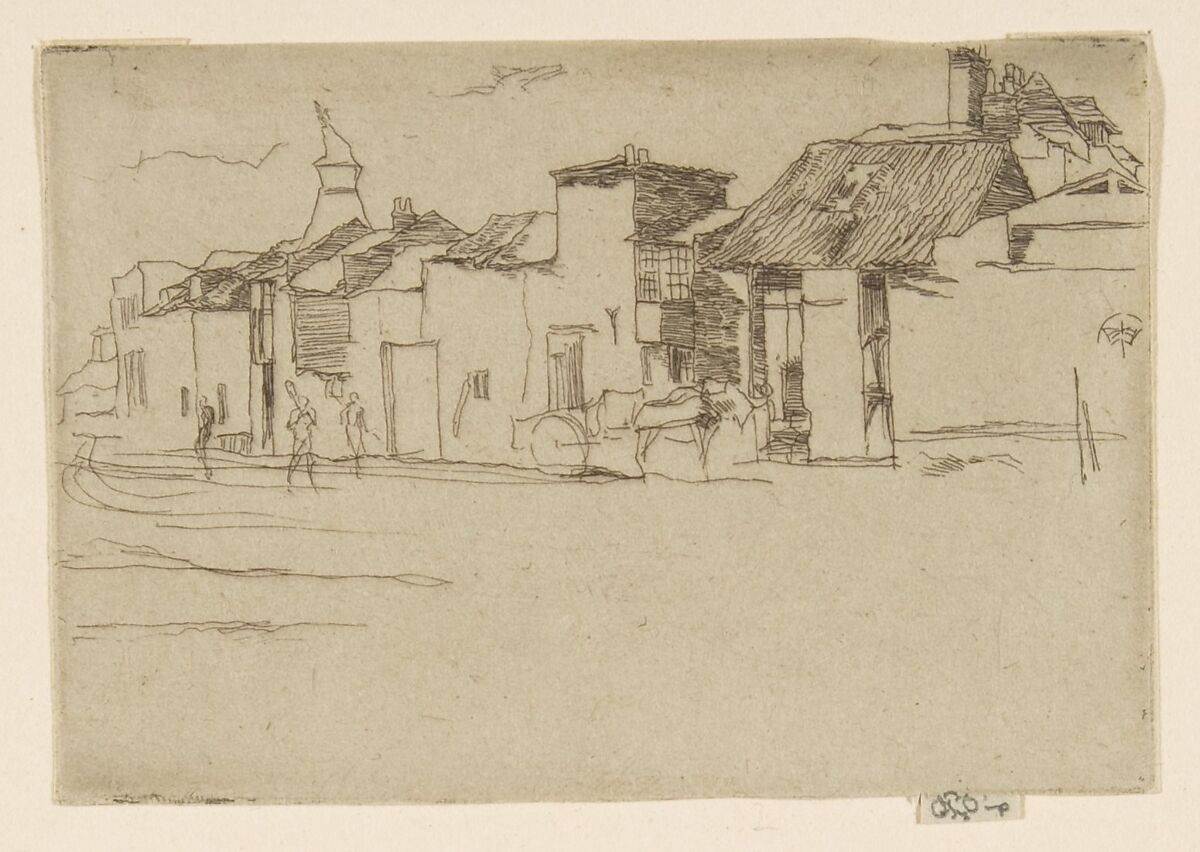 "The Swan," Chelsea (The Old Swan Brewery, Chelsea), James McNeill Whistler (American, Lowell, Massachusetts 1834–1903 London), Etching; only state (Glasgow); printed in black ink on grayish laid paper 