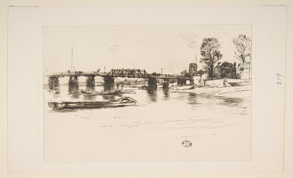 Fulham (Chelsea), James McNeill Whistler (American, Lowell, Massachusetts 1834–1903 London), Facsimile of etching