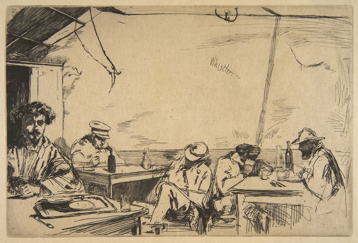 Soupe à trois sous, James McNeill Whistler (American, Lowell, Massachusetts 1834–1903 London), Etching; only state (Glasgow); printed in black ink on thin buff Japan 