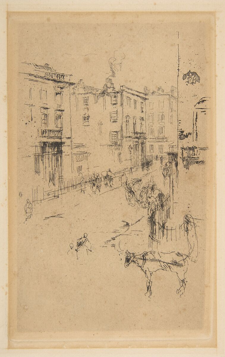 Alderney Street, James McNeill Whistler (American, Lowell, Massachusetts 1834–1903 London), Electrotype copy of etching 