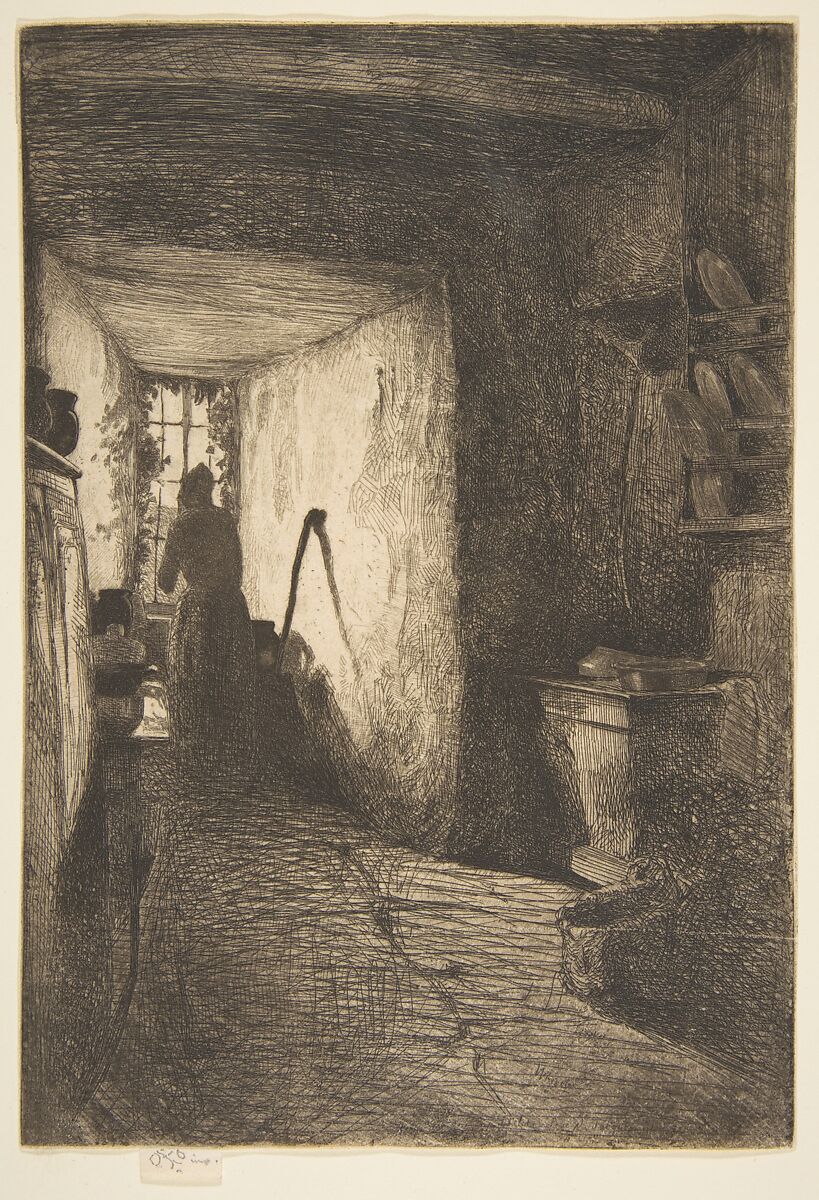 The Kitchen, James McNeill Whistler (American, Lowell, Massachusetts 1834–1903 London), Etching; third state of three (Glasgow); black ink on buff laid paper 
